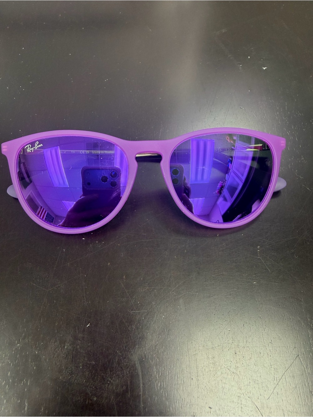 Ray-Ban Purple Frame with Purple Mirrored Lenses Sunglasses